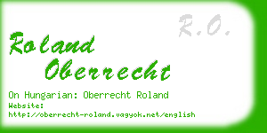 roland oberrecht business card